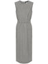 contrast-stitching sleeveless dress